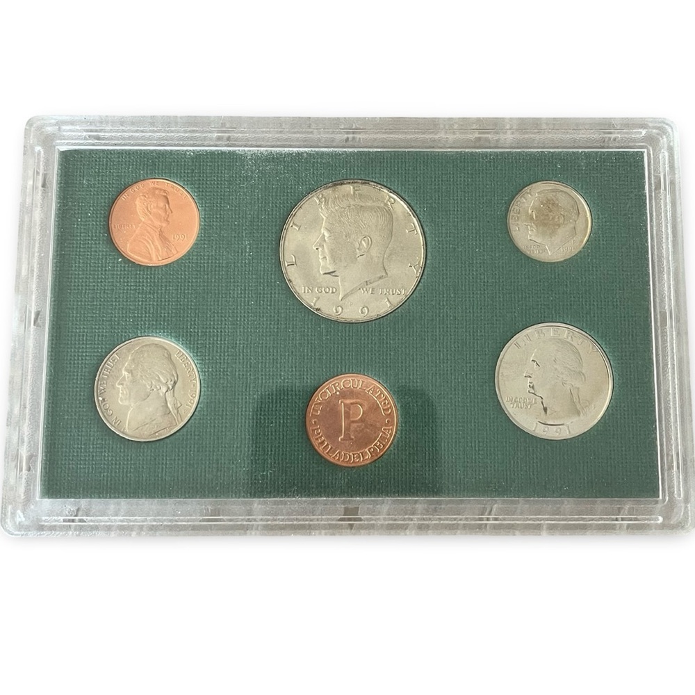 Vintage Coin Set in Display Case